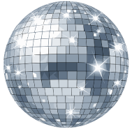 Bola de disco plateada